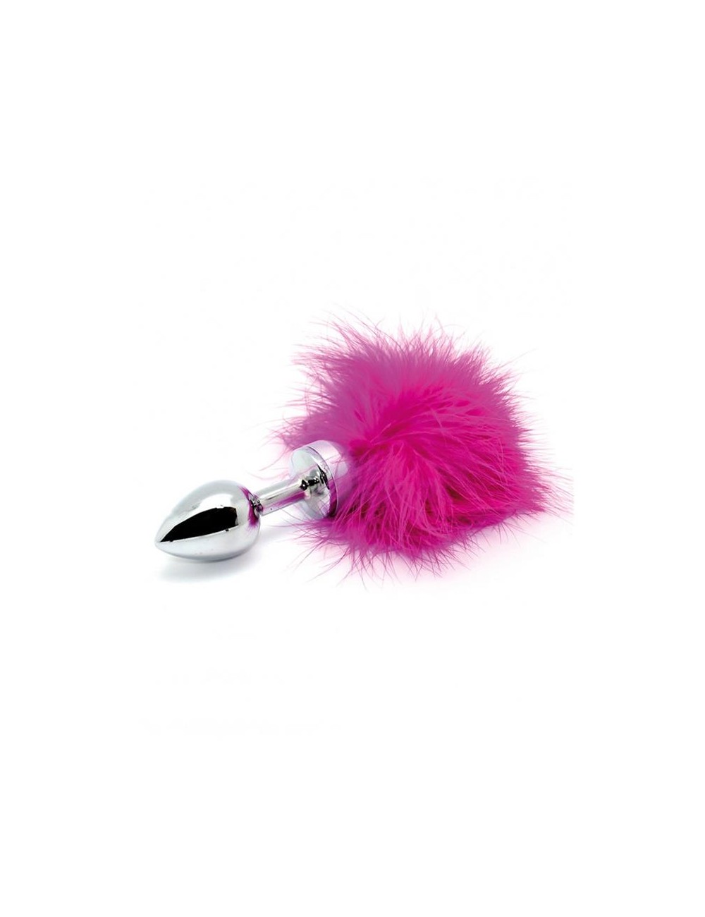 Plug Anal con Plumas Rosa 73mm