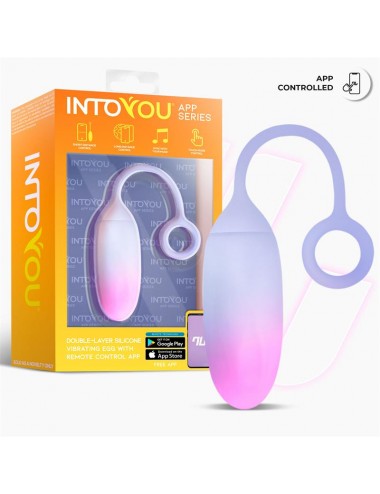Huevo Silicona Doble Capa con APP Rosa Azul