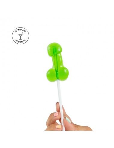 Piruleta de Pene Sabor Caipirinha con Alcohol