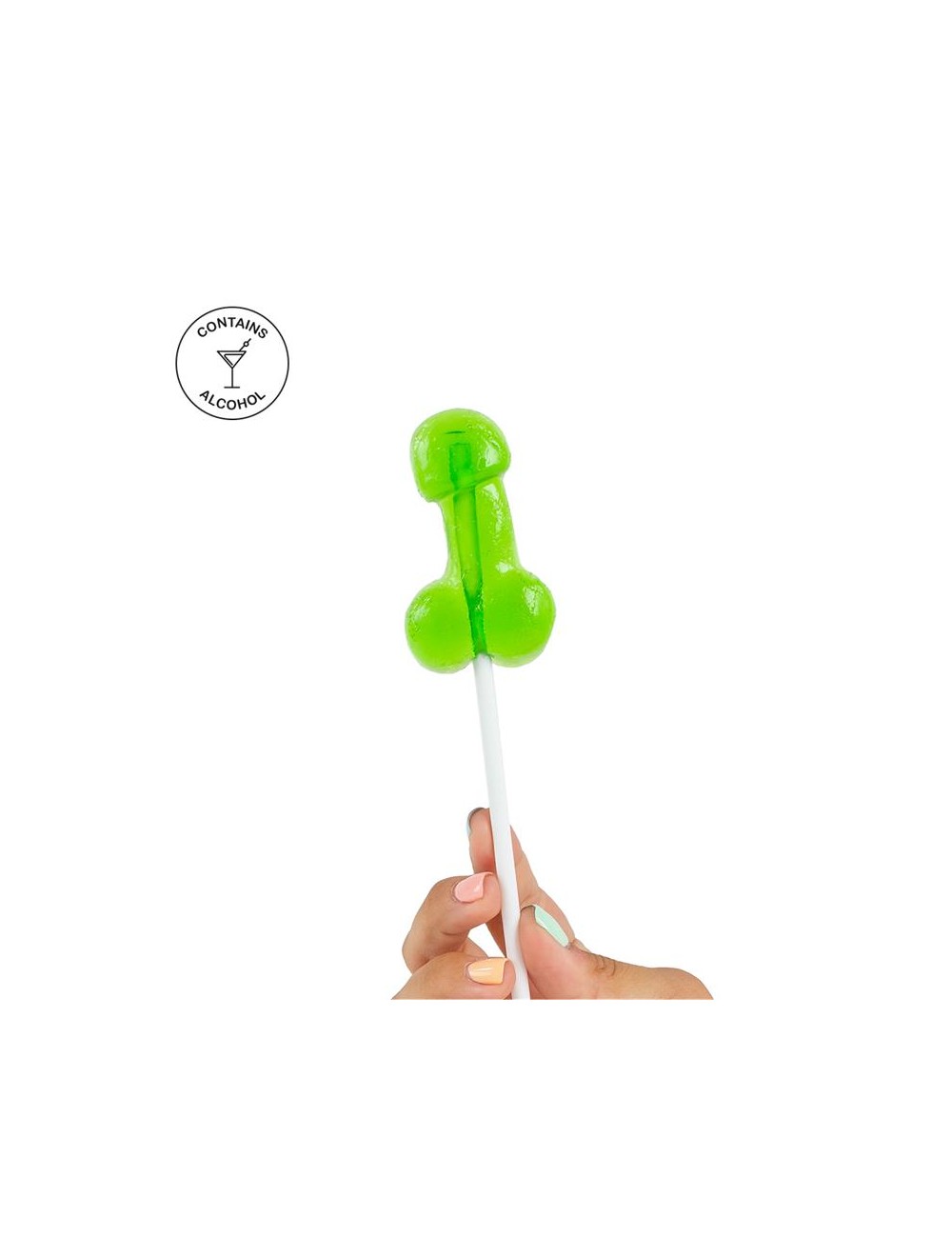 Piruleta de Pene Sabor Caipirinha con Alcohol