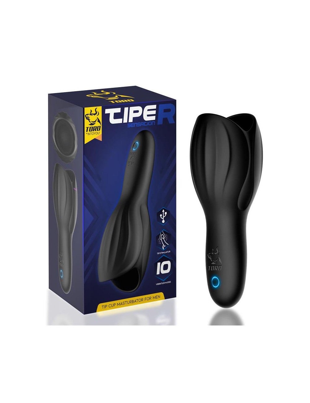 Tiper Copa Masturbadora para el Pene Silicona USB