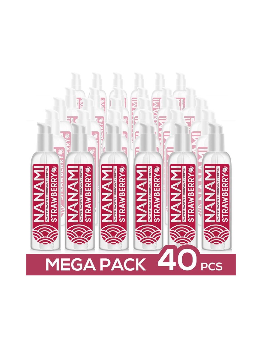 Pack de 40 Lubricante Base Agua Fresa 150 ml