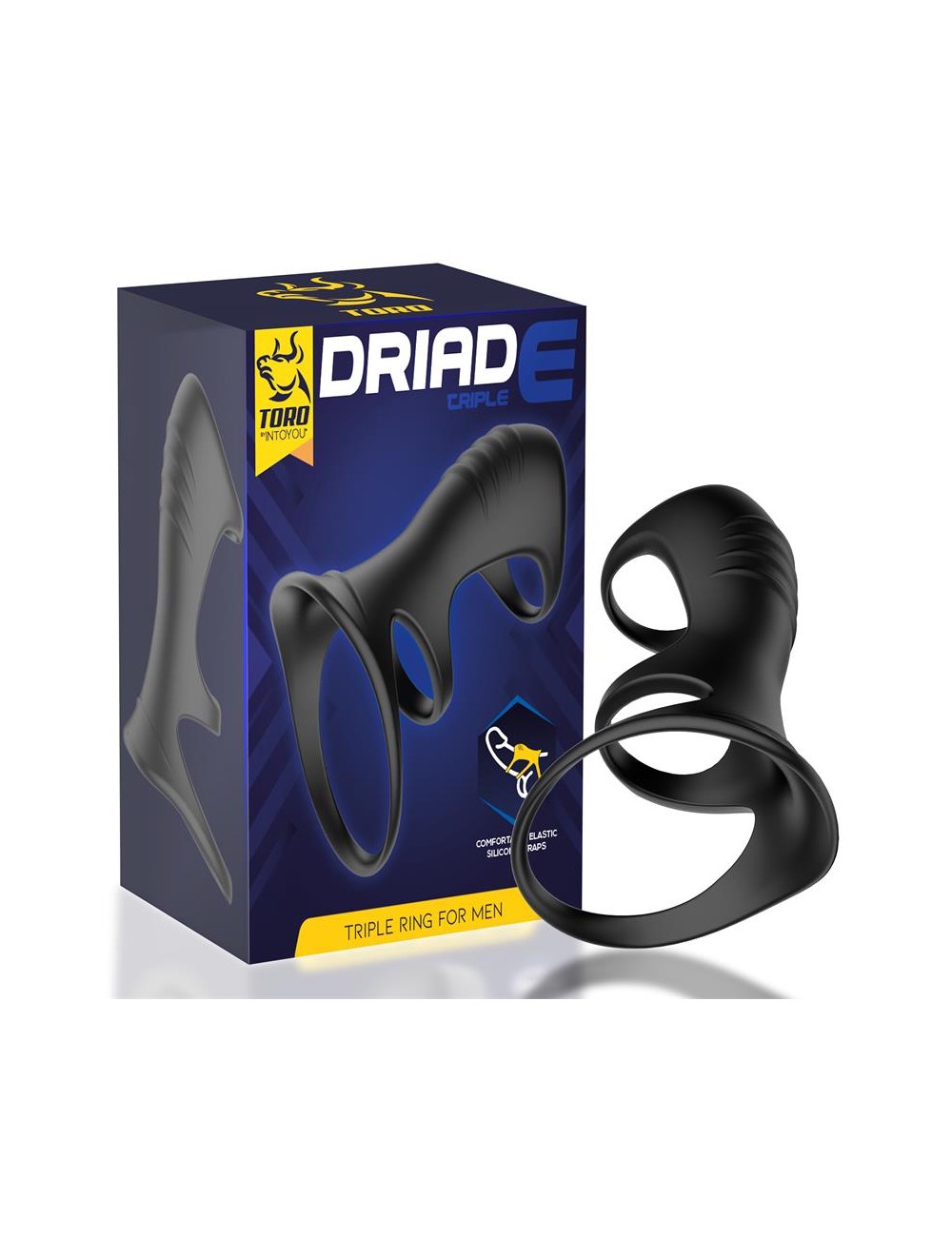 Driade Anillo Triple para Hombre Silicona