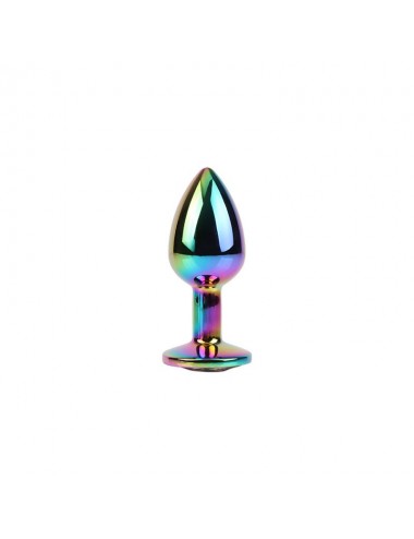 Rainbow Gem Plug Anal multicolor con Joya Talla S