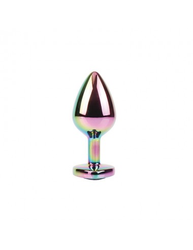 Rainbow Heart Plug Anal multicolor con Joya Talla M