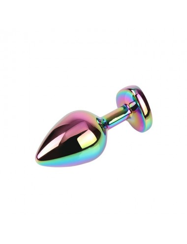 Rainbow Heart Plug Anal multicolor con Joya Talla M