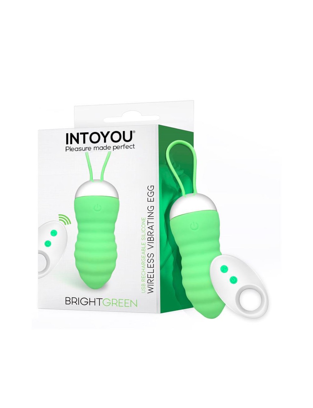Brightgreen Huevo Vibrador Control Remoto USB Silicona