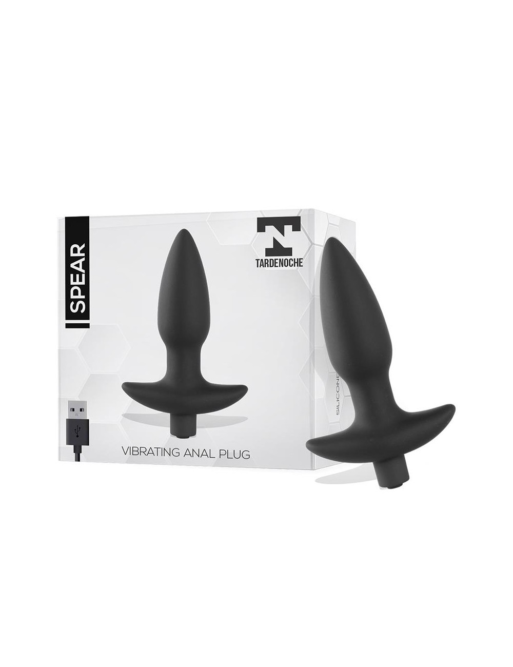 Spear Plug Anal con Vibracion USB Silicona