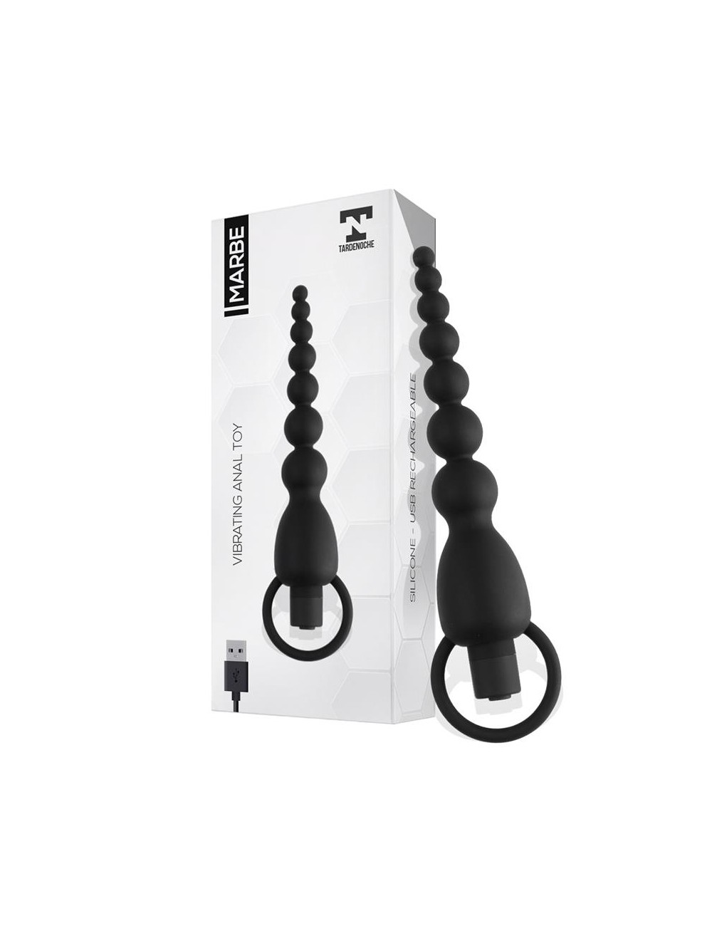 Marbe Cadena Anal con Vibracion USB Silicona
