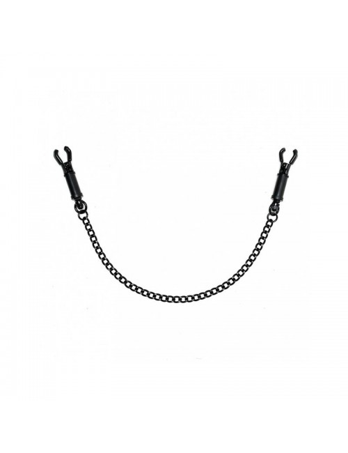 Pinzas para Pezones con Cadena Ajustable Negro