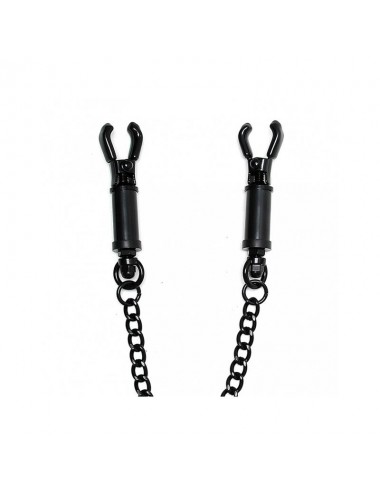 Pinzas para Pezones con Cadena Ajustable Negro