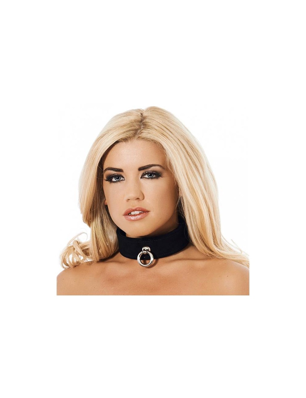 Collar de Cuero Negro Ajustable