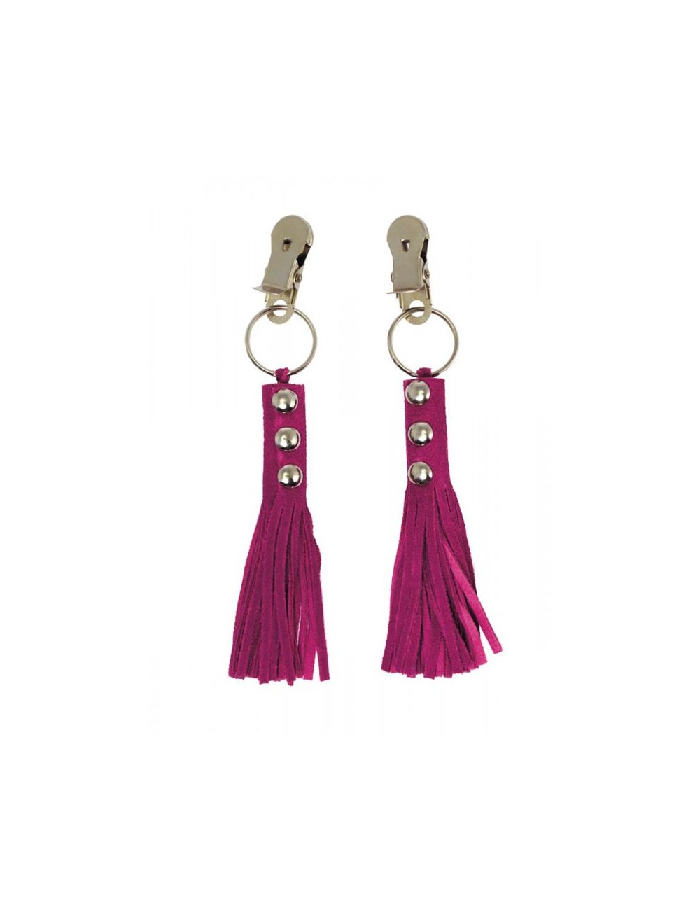Pinzas para Pezones Cuero Rosa