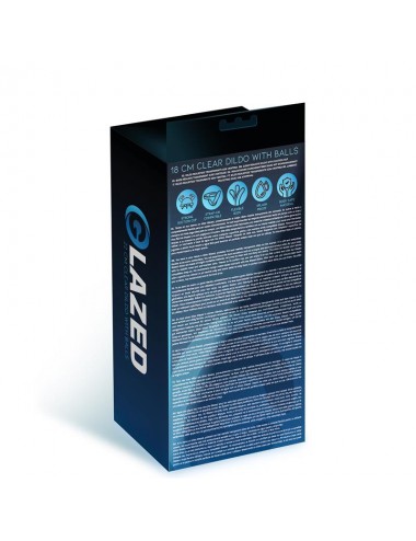 Dildo Realista con Testiculos Material Cristalino 18 cm