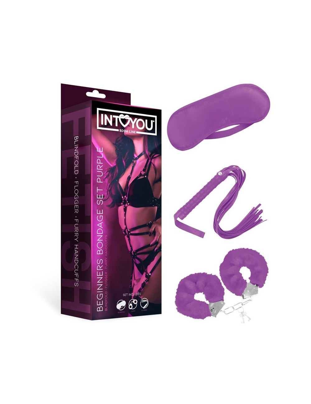 Set de Bondage para Principiantes Beginners 3 Piezas Purpura