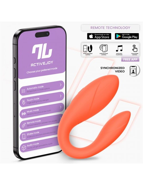 Juguete para Parejas con APP Flexible Salmon