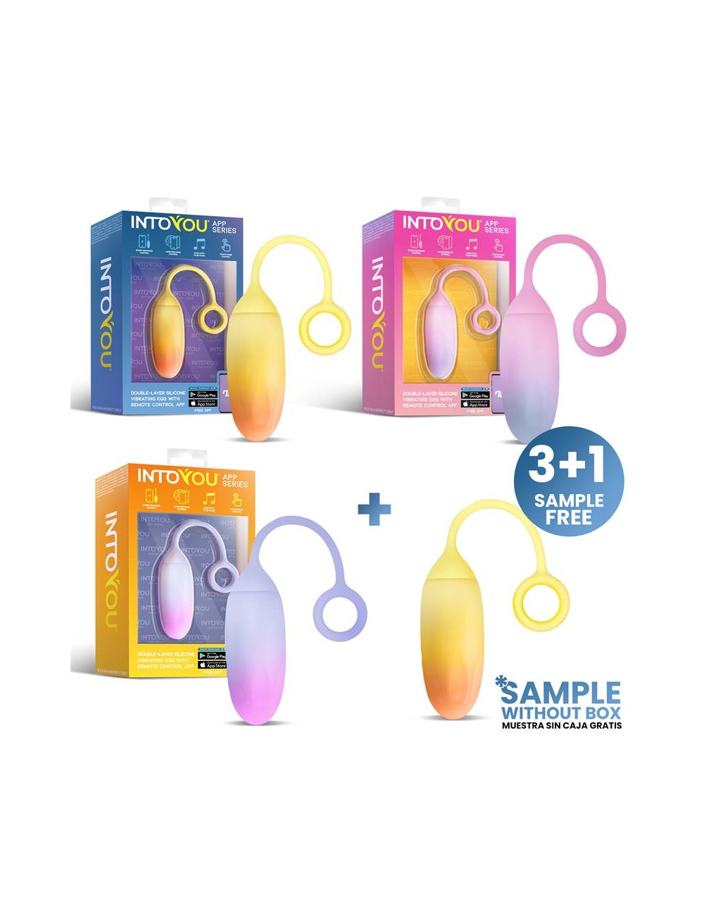 Pack Surtido 3 Muestra Huevo con APP Silicona Doble Capa