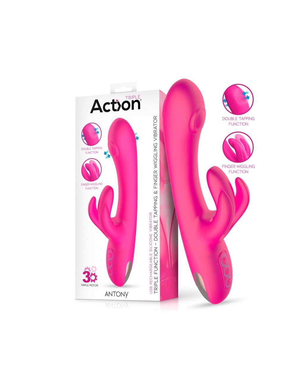 Antony Vibrador con Double Tapping y Funcion Finger