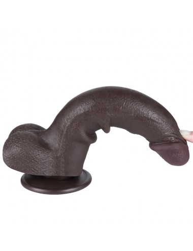 Dildo Dual Layer Piel Deslizante Retractil 85