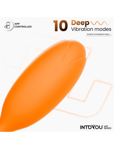 Logan Huevo Vibrador con APP Silicona Unibody Naranja