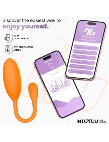 Logan Huevo Vibrador con APP Silicona Unibody Naranja