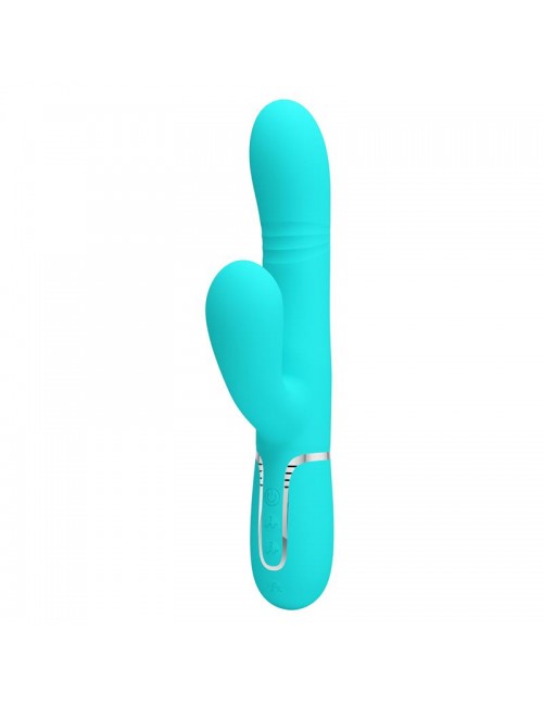 Mariana Vibrador 4 en 1 Silicona Turquesa