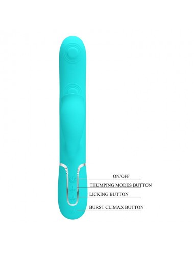 Gigi Vibrador con Licking y Thumping Turquesa