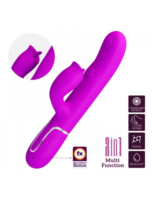 Gigi Vibrador con Licking y Thumping Fucsia