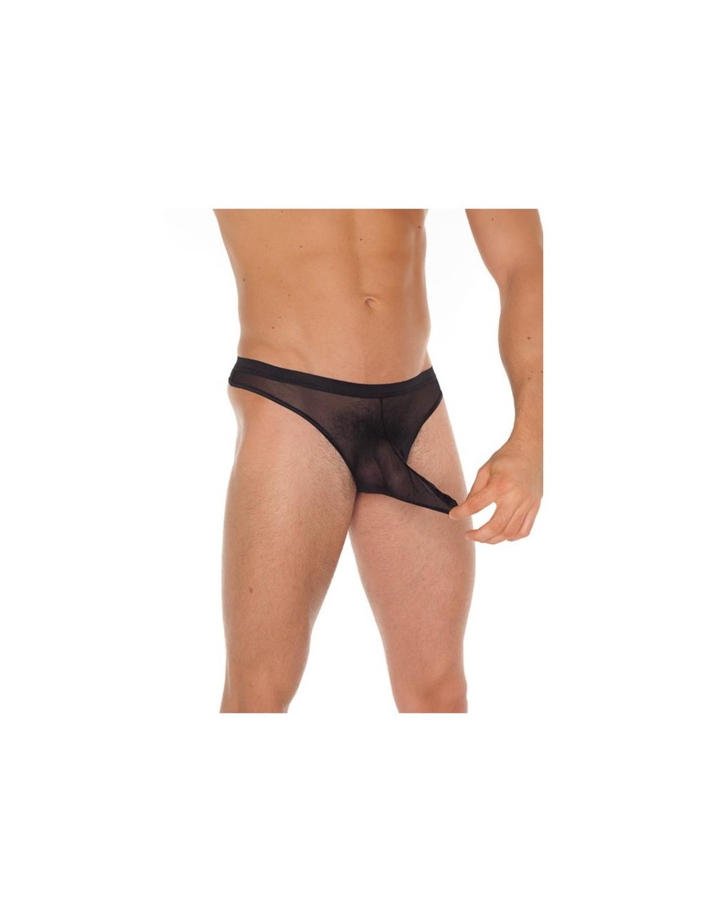 Tanga Rejilla Negro Talla unica