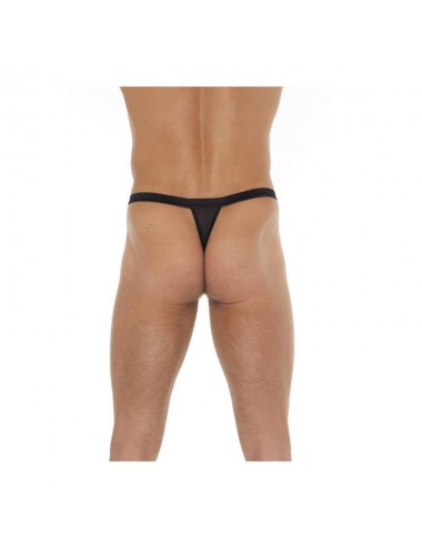 Tanga con Tiras Negro y Leopardo Talla unica