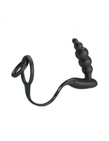 Plug Anal con Anillo para el Pene con Vibracion
