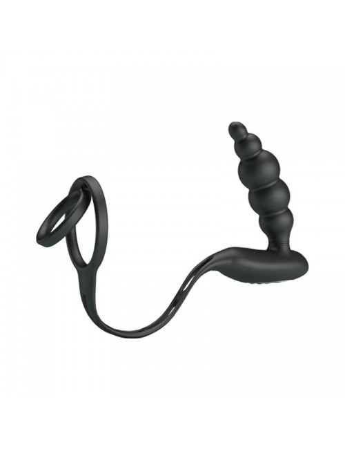 Plug Anal con Anillo para el Pene con Vibracion