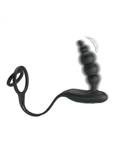 Plug Anal con Anillo para el Pene con Vibracion