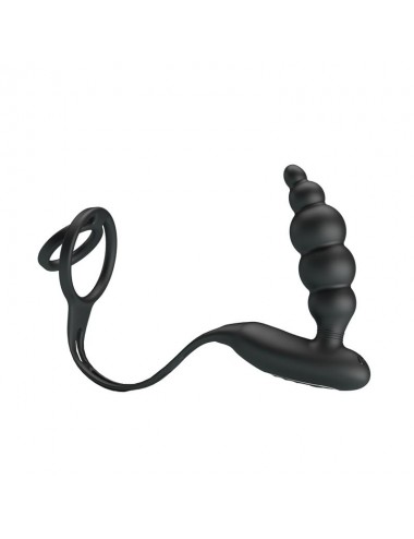 Plug Anal con Anillo para el Pene con Vibracion