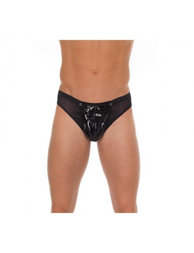 Tanga de PVC Negro Talla unica