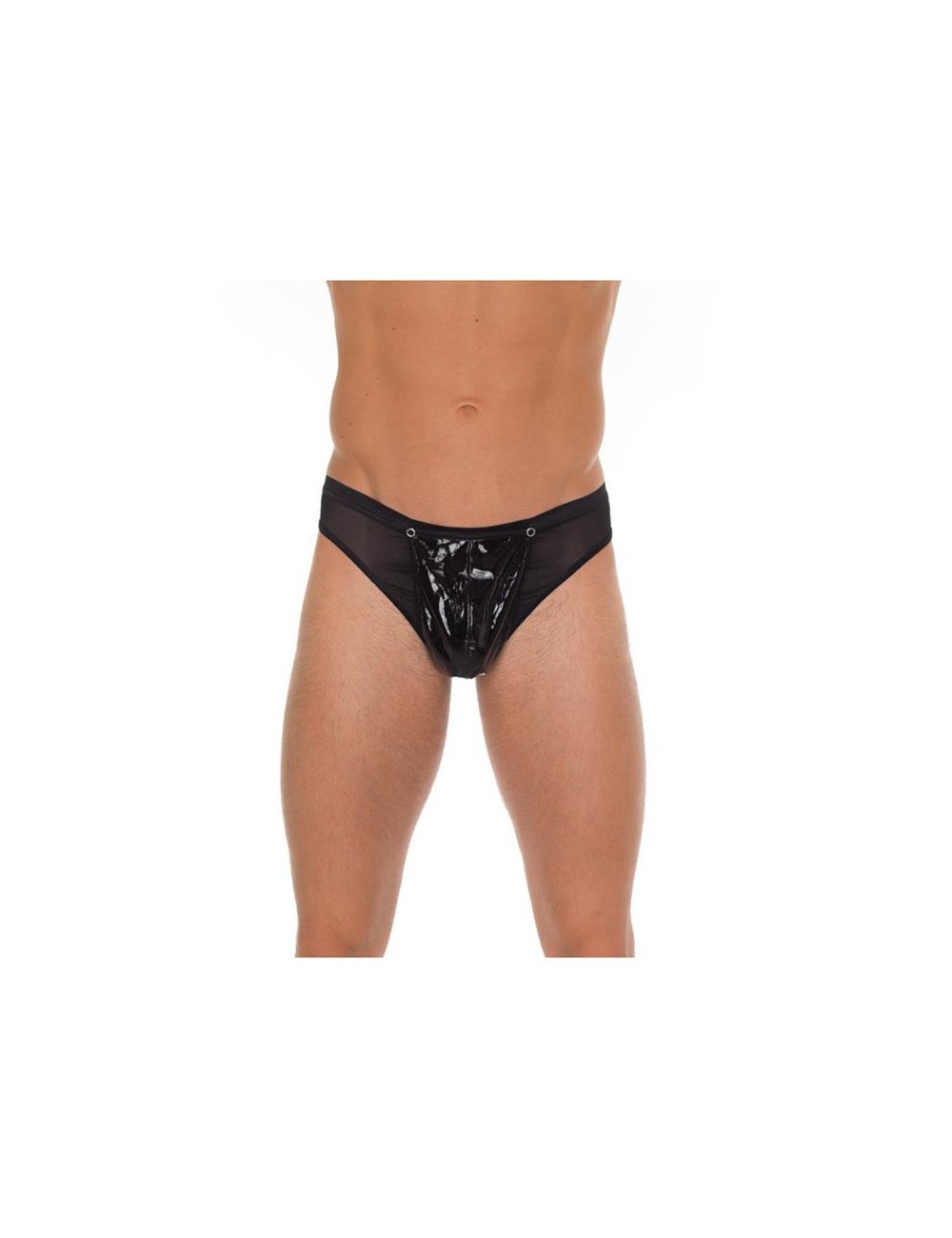 Tanga de PVC Negro Talla unica