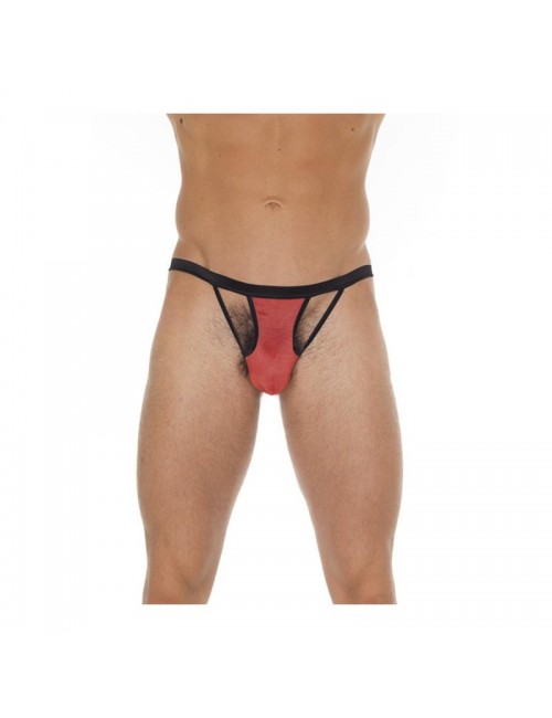 Tanga con Tiras Rojo y Negro Talla unica