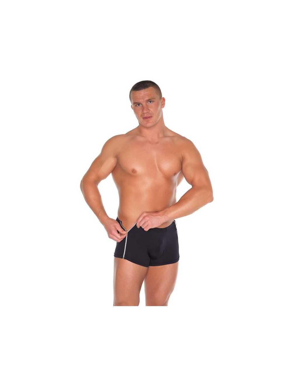 Pantalones Cortos con 2 Cremalleras Negro Talla Unica