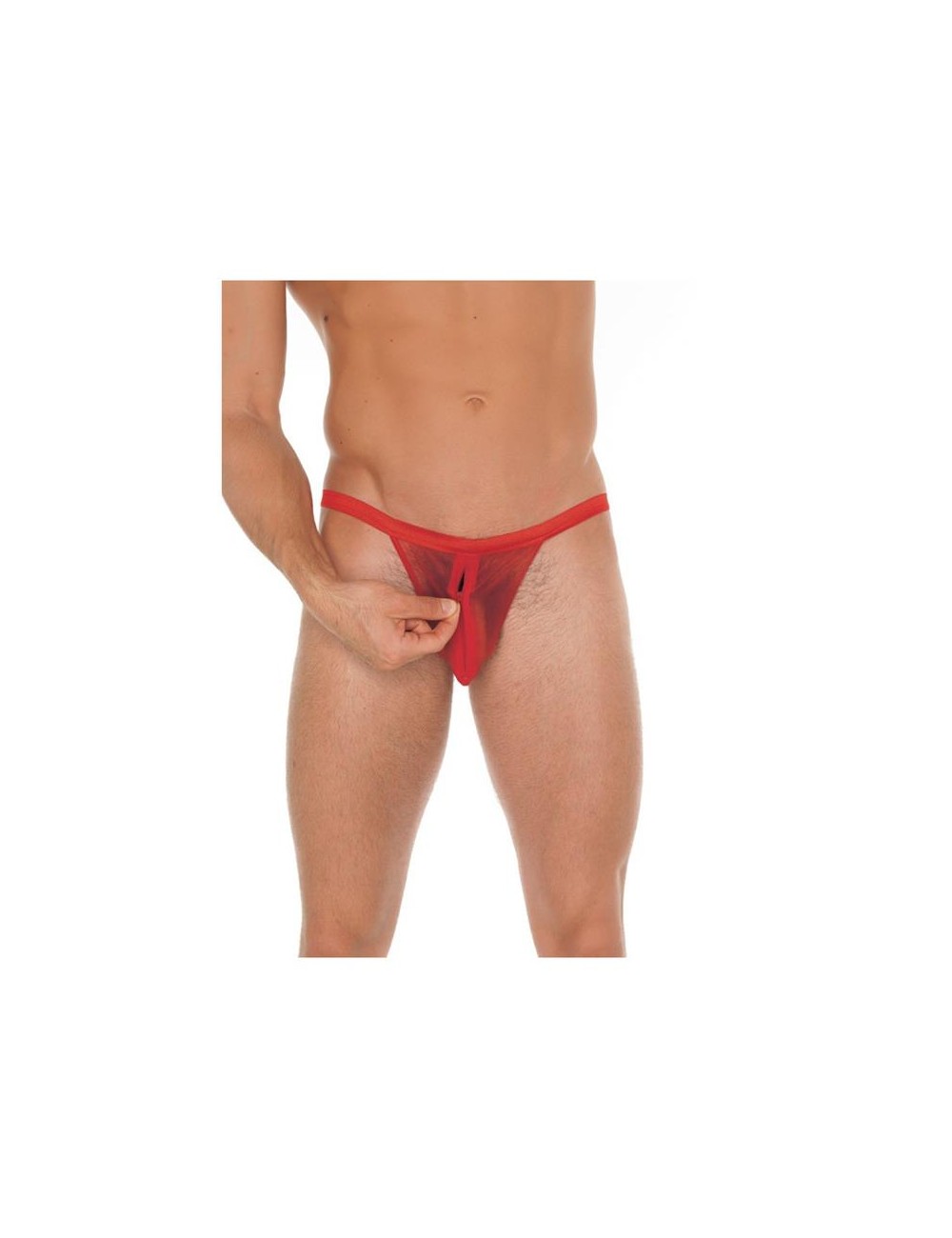 Tanga con Cremallera Rojo Talla unica