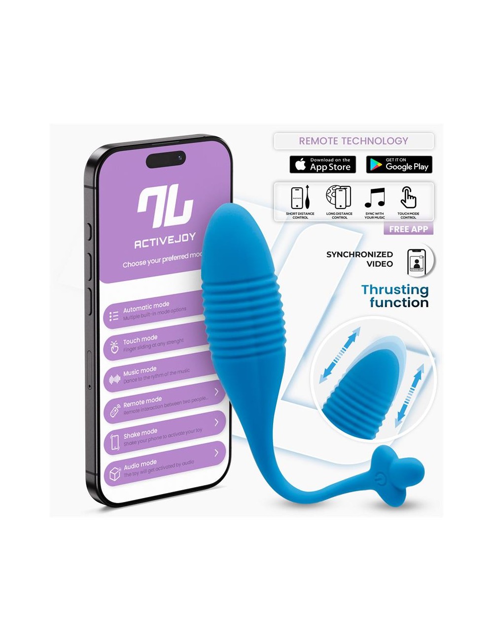 Huevo con Up and Down Thrusting y APP USB
