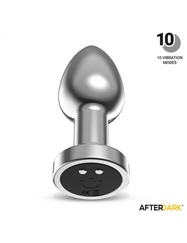 Dimpor Plug Anal Cromado con Vibracion USB Magnetico Talla S