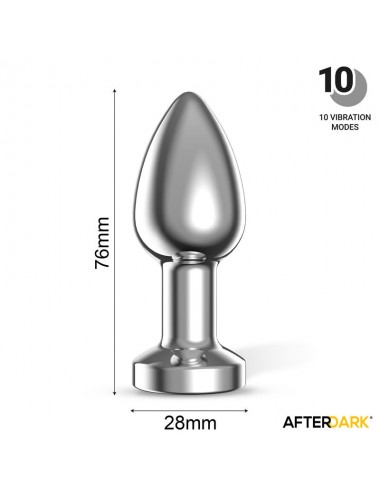 Dimpor Plug Anal Cromado con Vibracion USB Magnetico Talla S