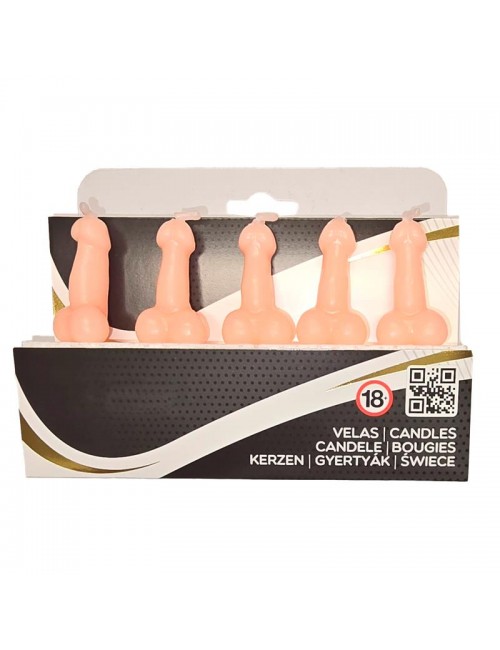 Set de 5 Velas en Forma de Pene
