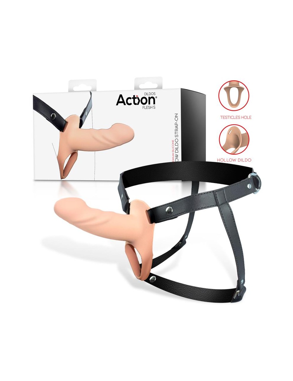 Arnes Strap On con Dildo Hueco Silicona Premium Talla S