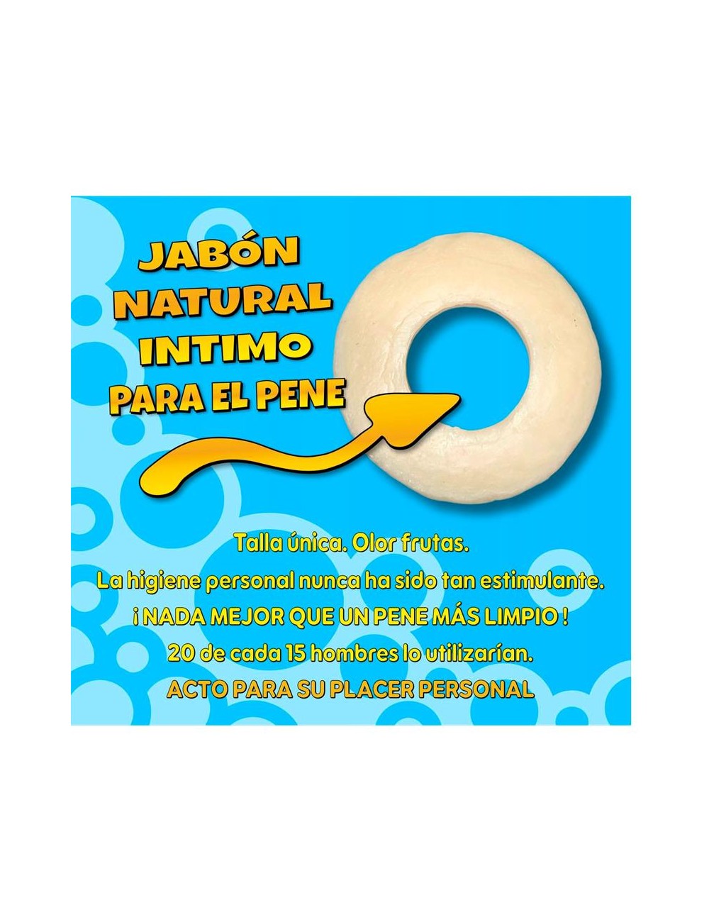 Jabon en Forma de Anillo para el Pene Amarillo