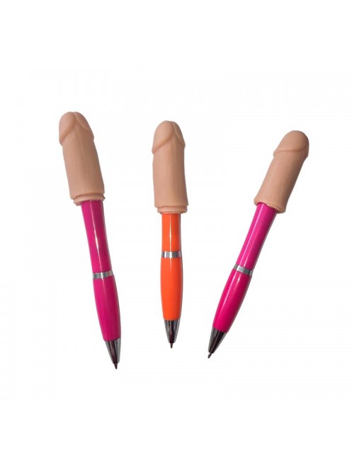 3 Boligrafos con Punta de Pene