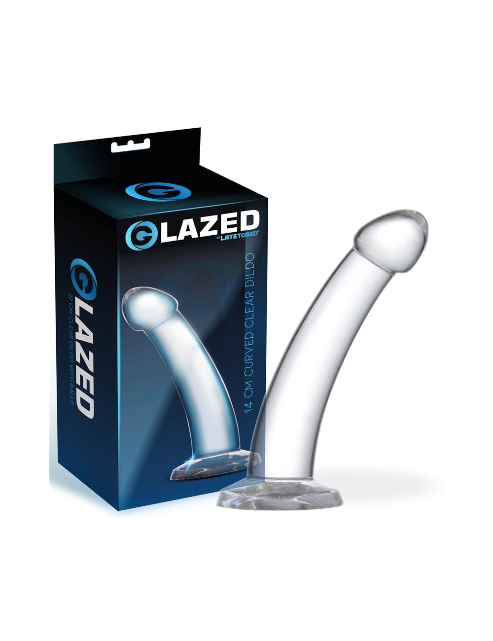 Dildo Curvado Material Cristalino 14 cm