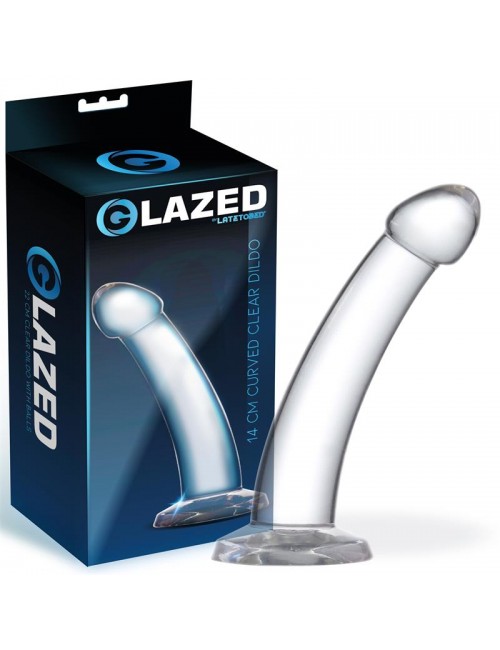 Dildo Curvado Material Cristalino 14 cm