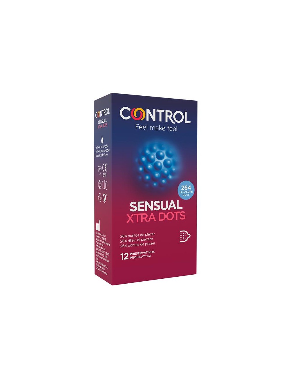 Sensual Xtra Dots Punteados 12 uds