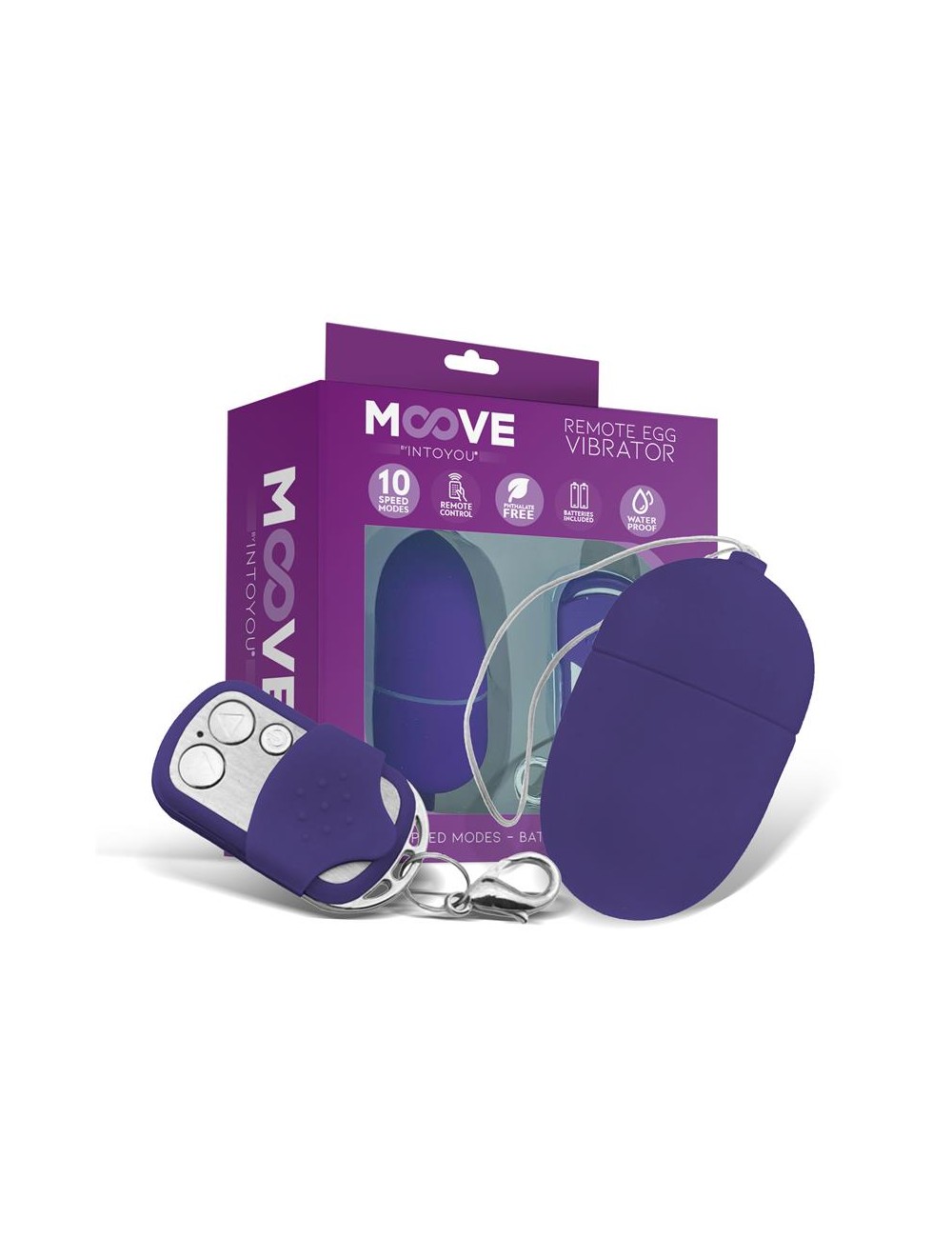 Huevo Vibrador con Contol Remoto Tamano Mediano Purpura
